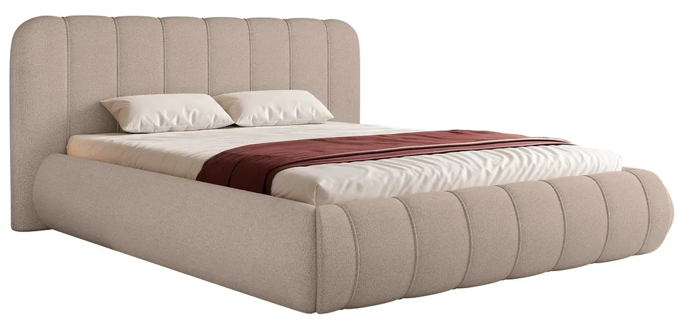 selsey-polsterbett-malunna-140x200-cm-mit-stauraum-hellbeige-grauer-chenille image 1