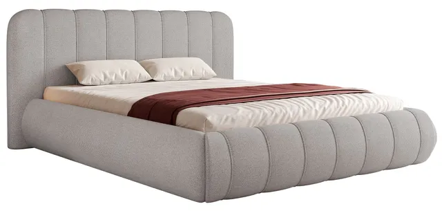 selsey-malunna-gepolstertes-bett-160x200-cm-mit-stauraum-grau-chenille-metallrah image 1