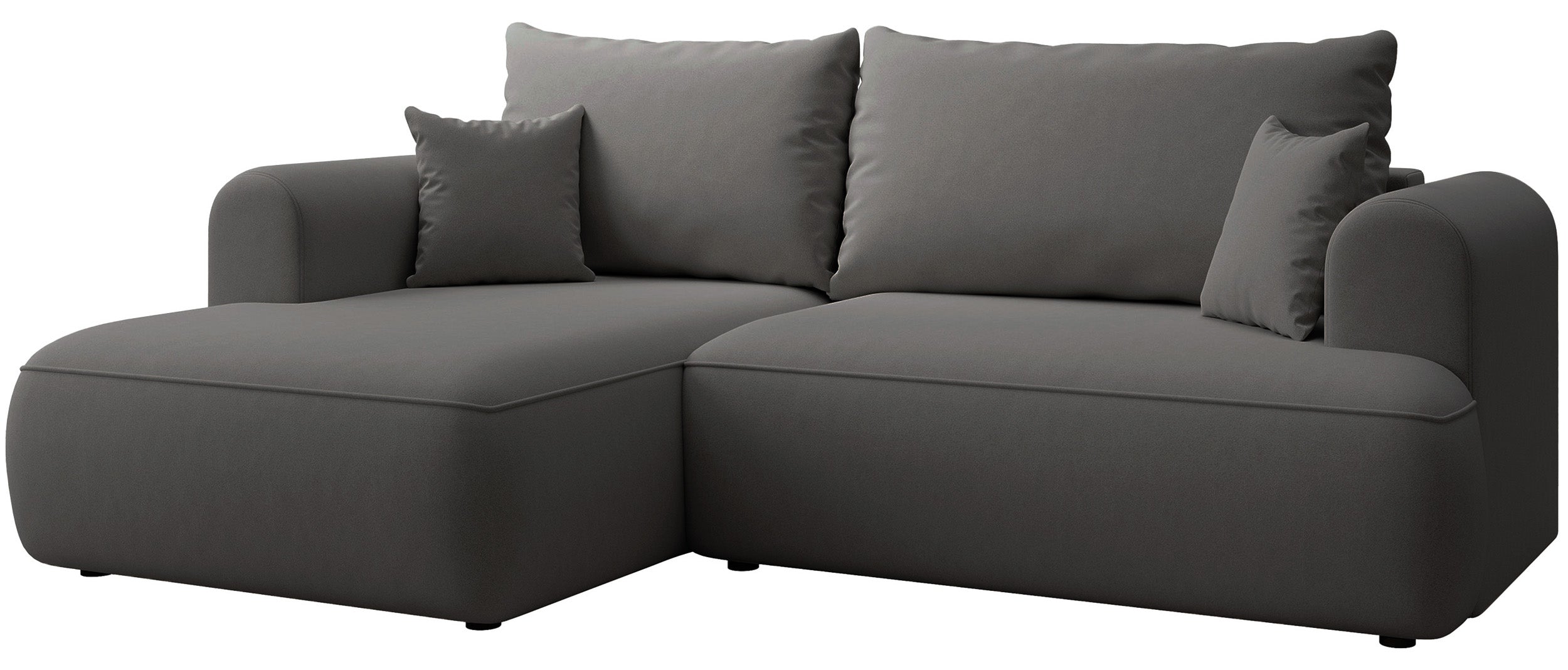 selsey-ovo-mini-ecksofa-links-mit-schlaffunktion-und-stauraum-dunkelgrauer-samt- image 5