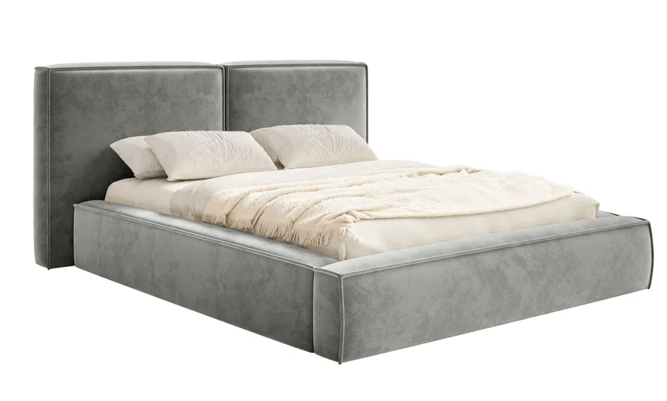 selsey-polsterbett-tilves-200x200-cm-mit-stauraum-metallrahmen-grauer-samt image 1
