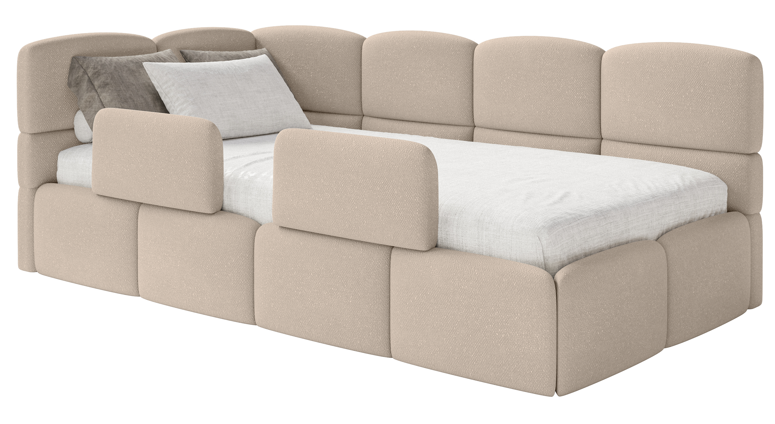 selsey-cloudy-jugendbett-90x200-cm-linksseitig-mit-matratze-stauraum-und-beigen- image 1