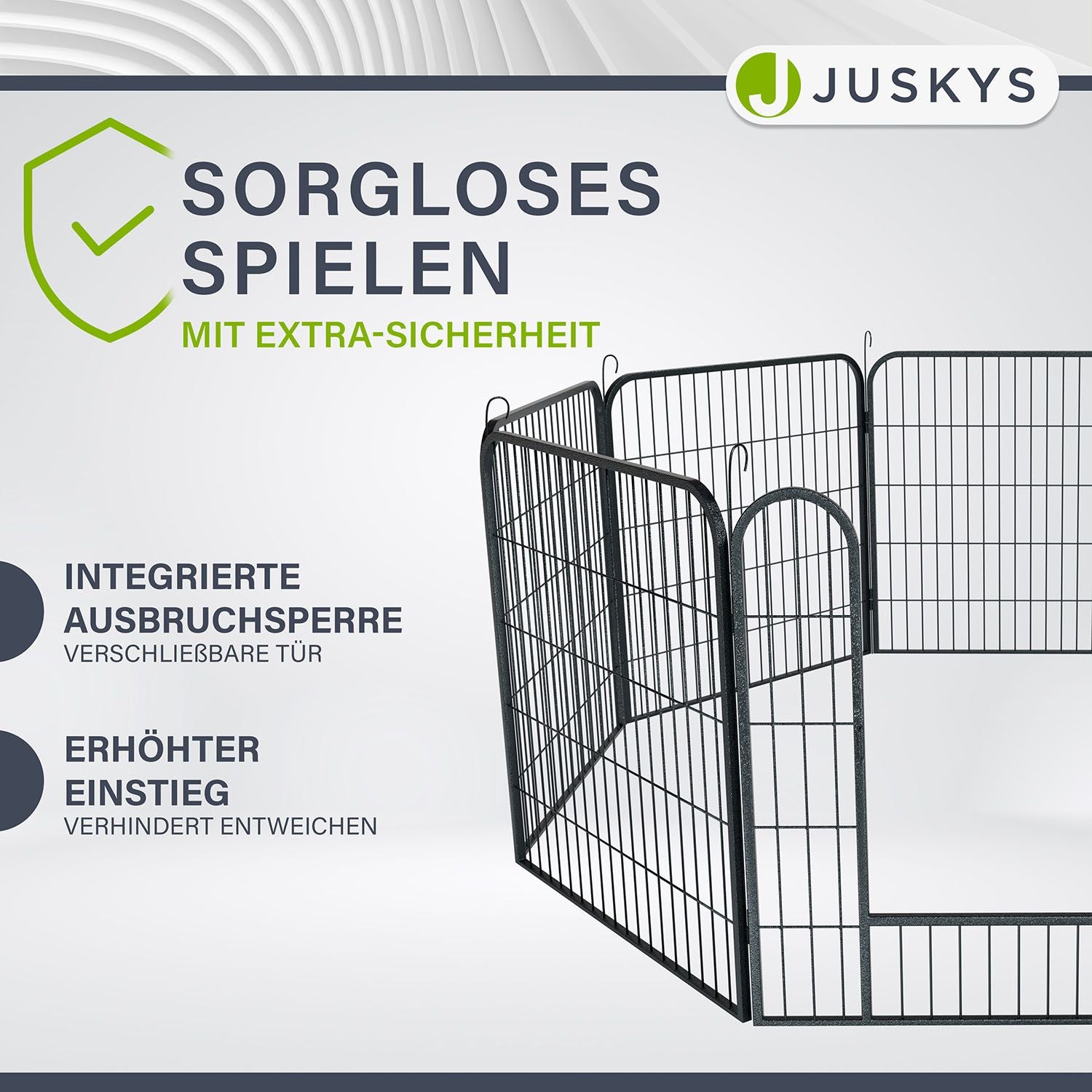juskys-welpenauslauf-aus-metall-160x160x60-cm image 3