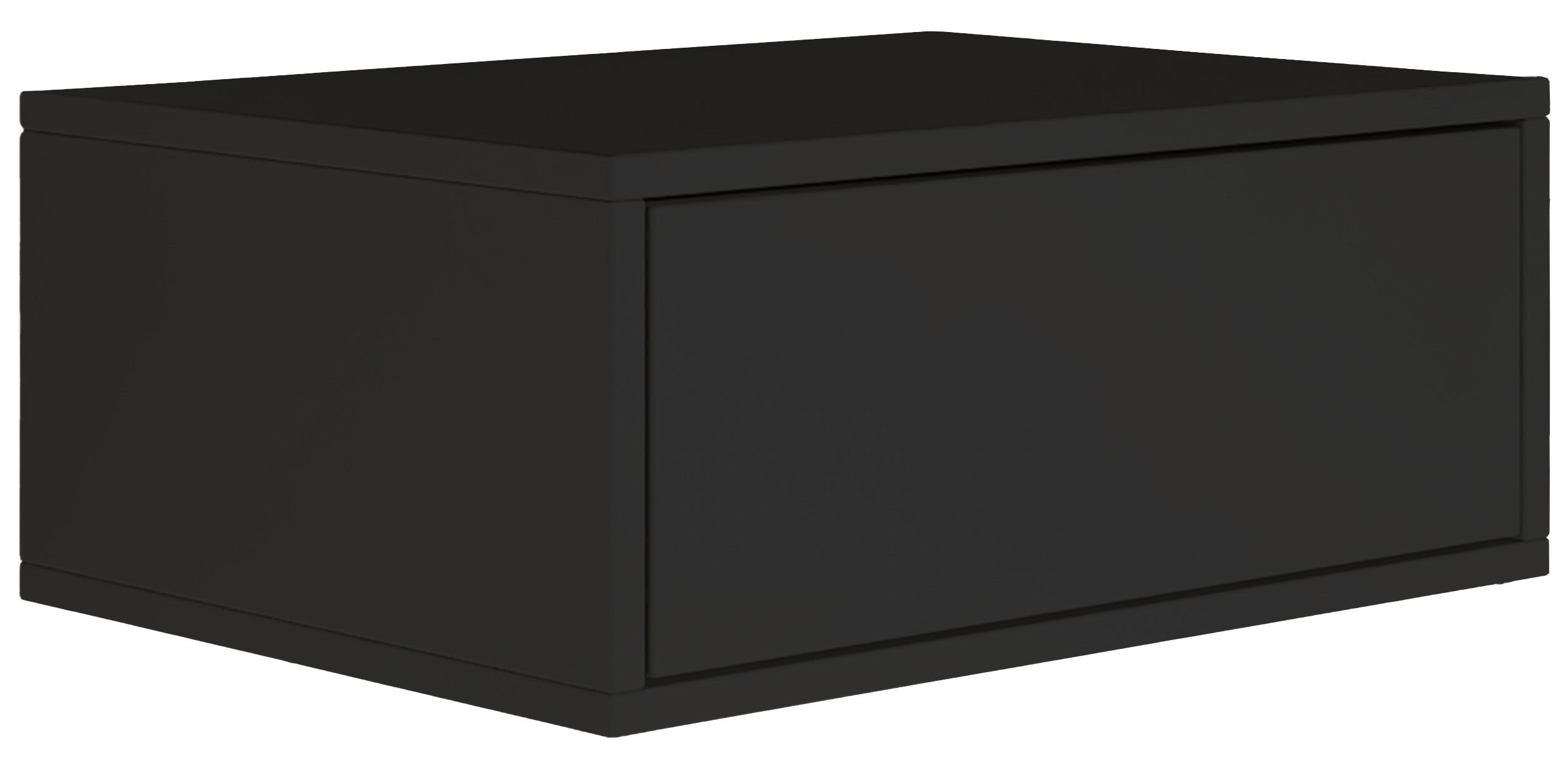selsey-framme-h-ngender-nachttisch-50-cm-mit-schublade-schwarz-matt image 1