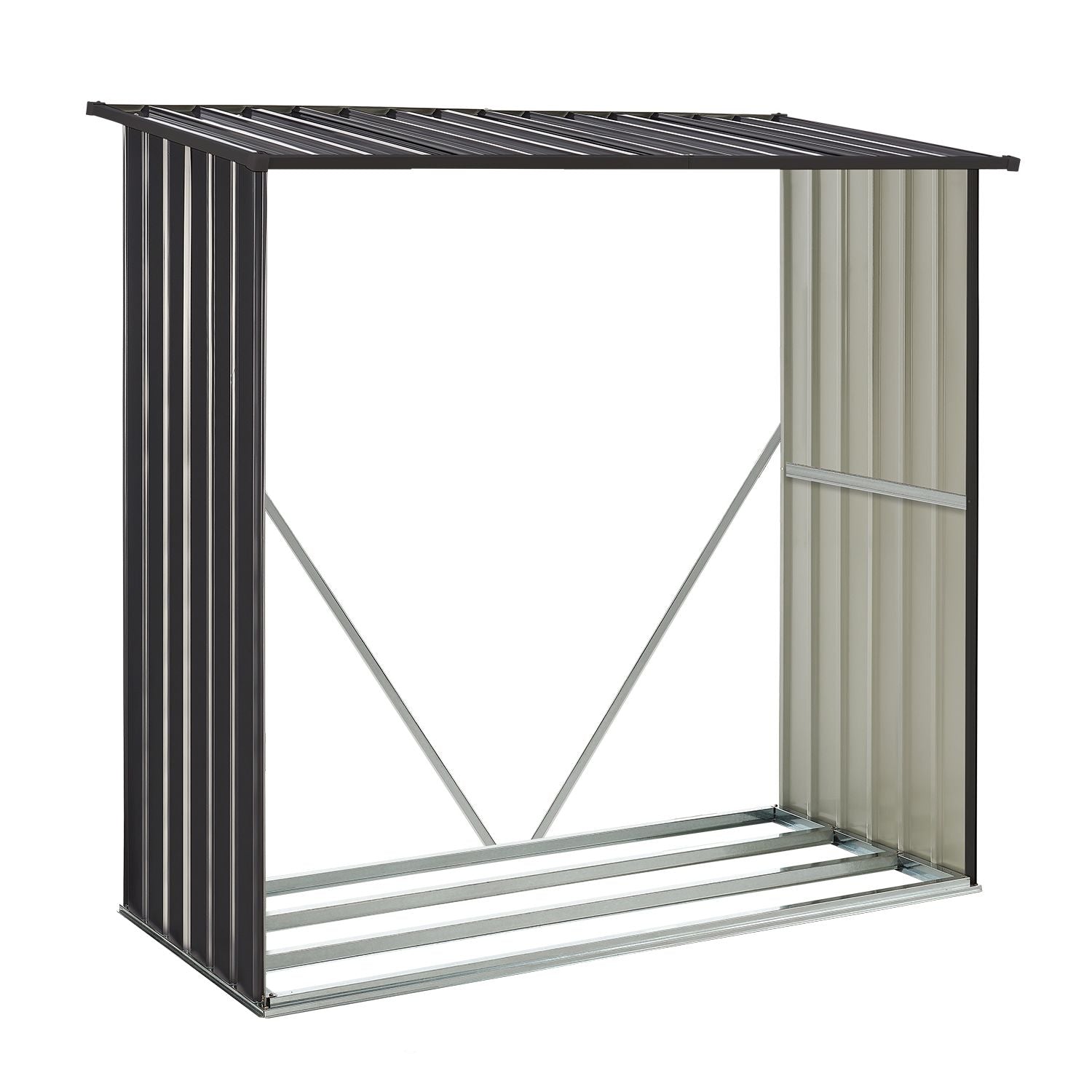 juskys-enno-holzunterstand-metall-aus-verzinktem-stahl-kaminholzregal image 6