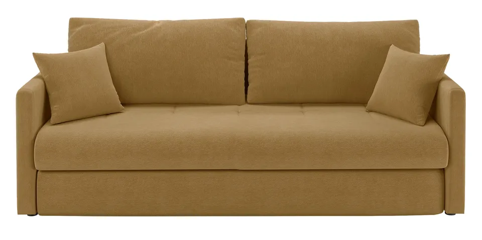 selsey-lorro-3-sitzer-schlafsofa-mit-stauraum-senfgelber-chenillestoff image 1