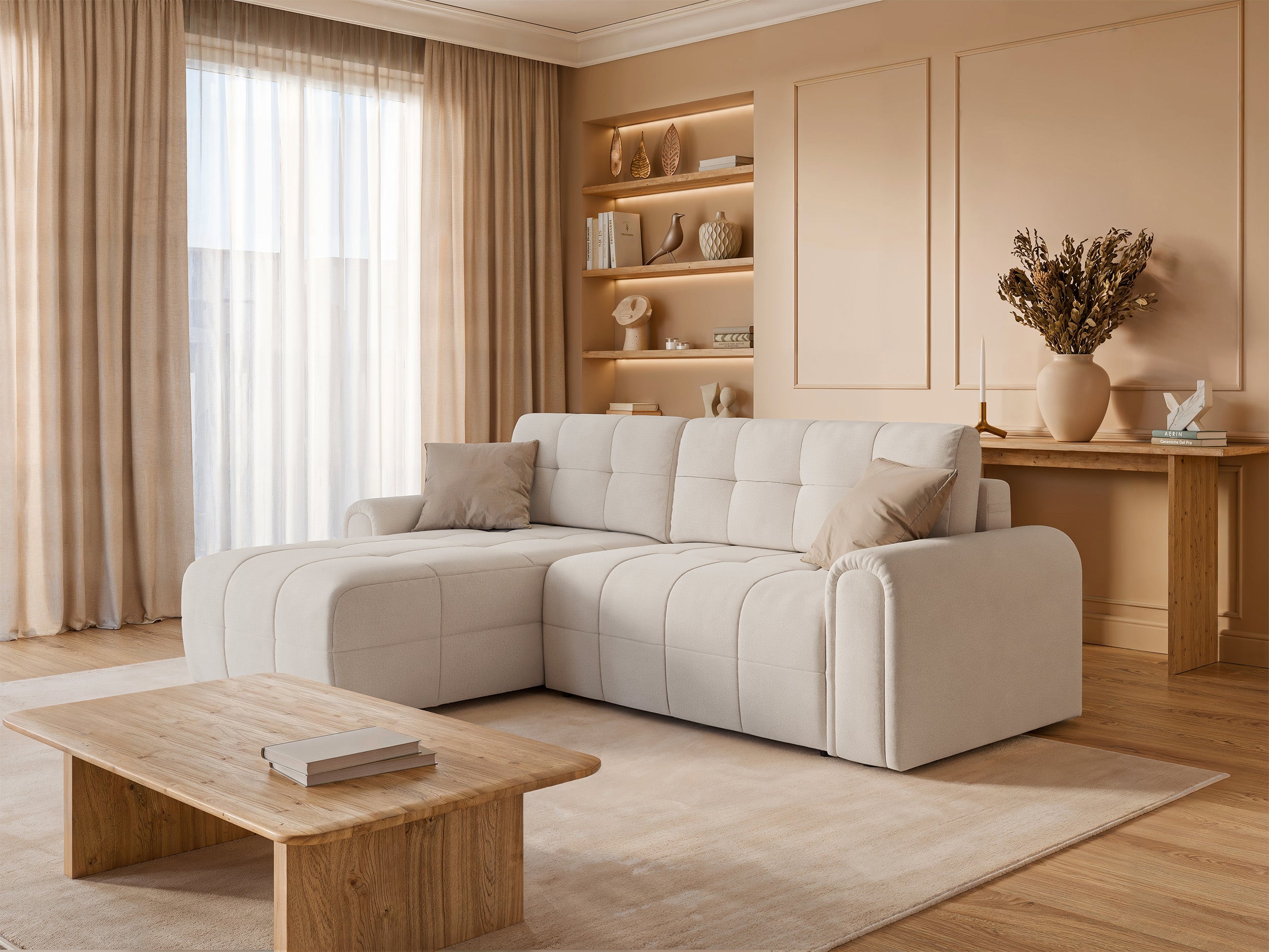 selsey-simolla-ecksofa-l-form-links-mit-schlaffunktion-und-stauraum-cremefarbene image 5