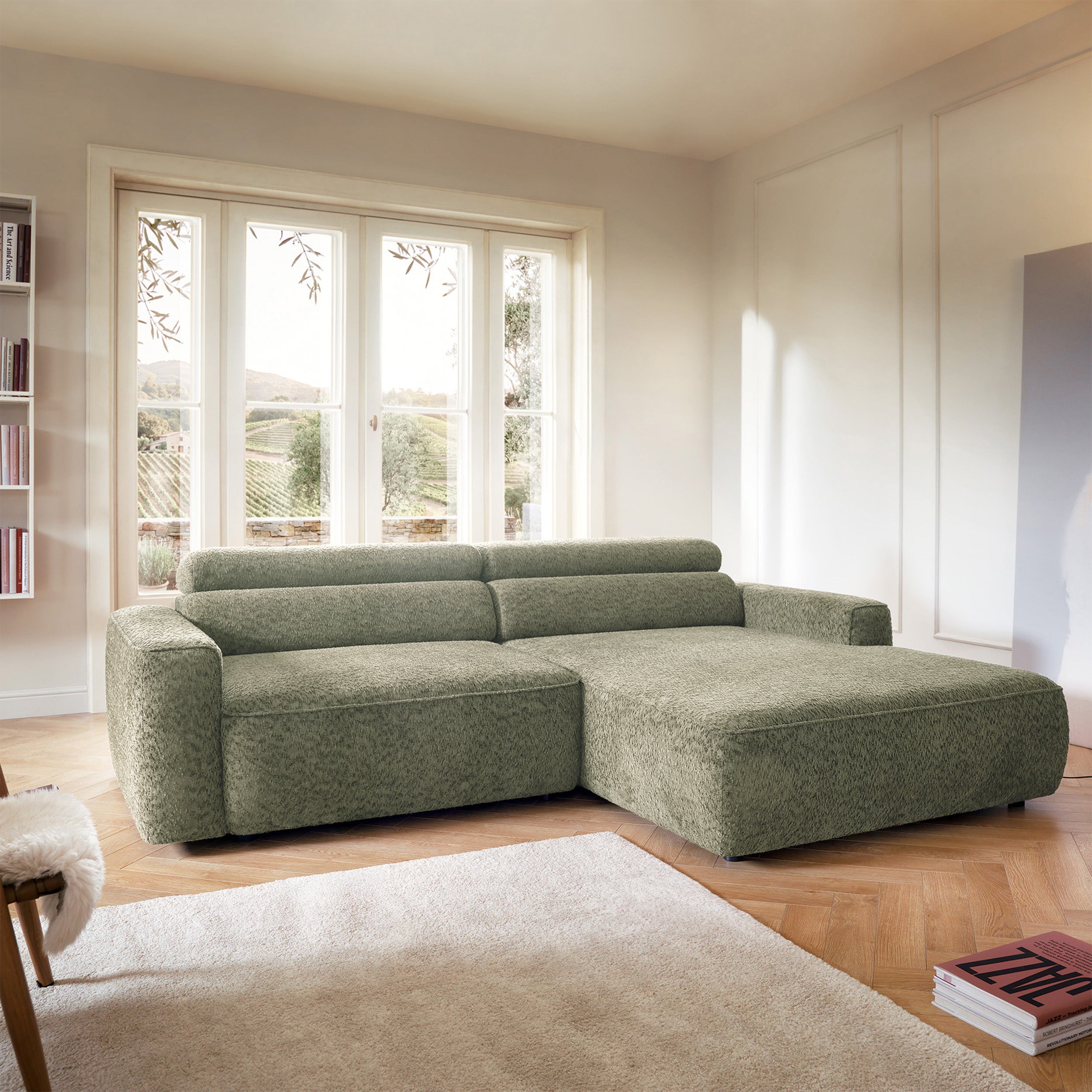 selsey-fando-ecksofa-l-rechts-salbeigr-n-chenille-mit-elektrisch-ausziehbarem-si image 2