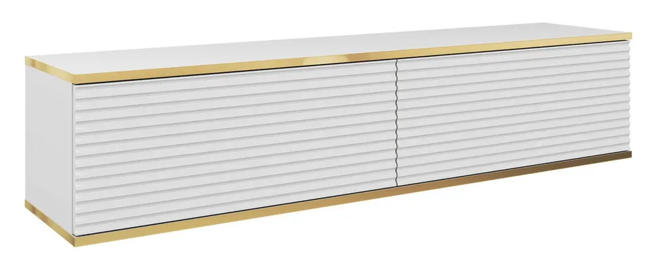 selsey-mucalma-tv-schrank-135-cm-wei-mit-goldenen-lamellen-akzenten image 1