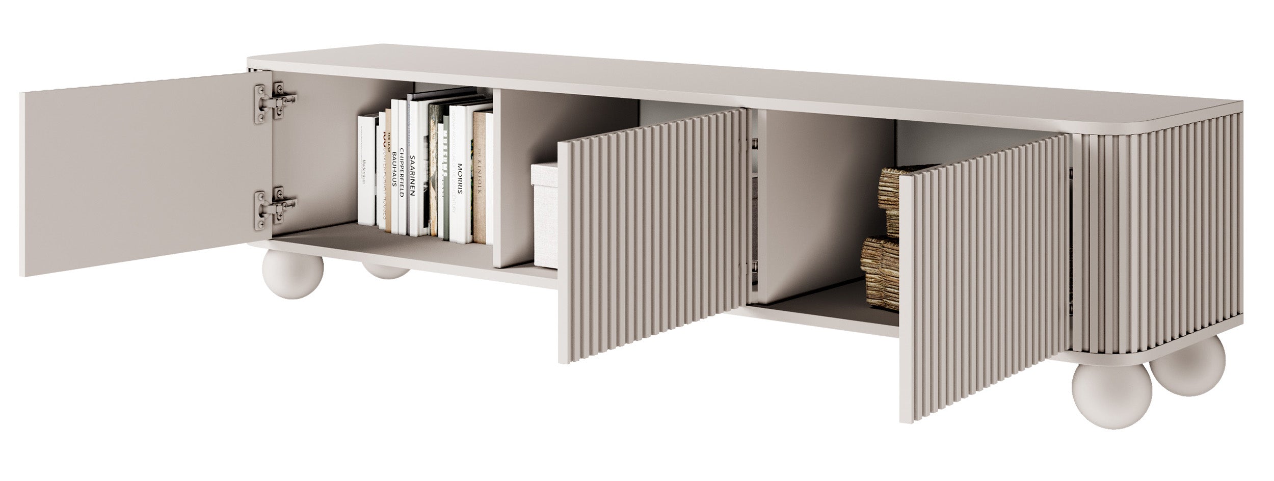 selsey-arvello-tv-schrank-dreit-rig-163-cm-auf-kugelf-en-sandbeige-mit-rillen image 7