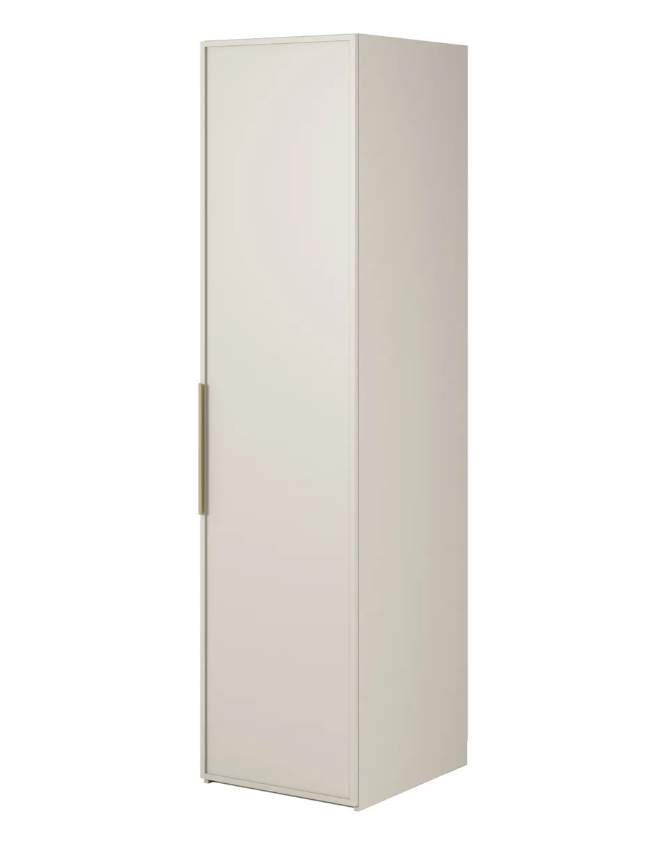 selsey-frame-kleiderschrank-50-cm-eint-rig-mit-regalen-grau-beige image 1