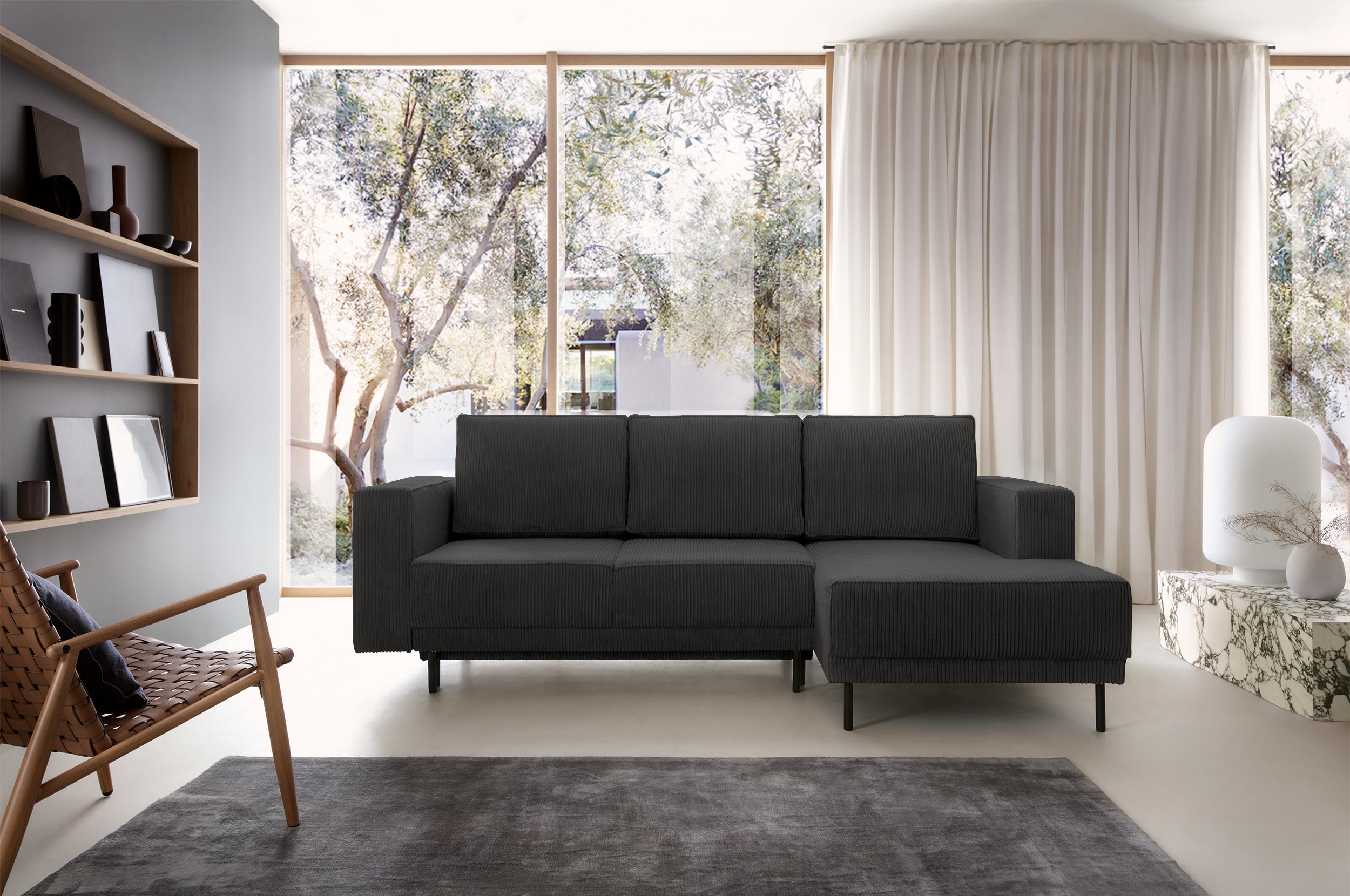 selsey-rodario-mini-ecksofa-l-f-rmig-mit-schlaffunktion-und-stauraum-cord-dunkel image 3