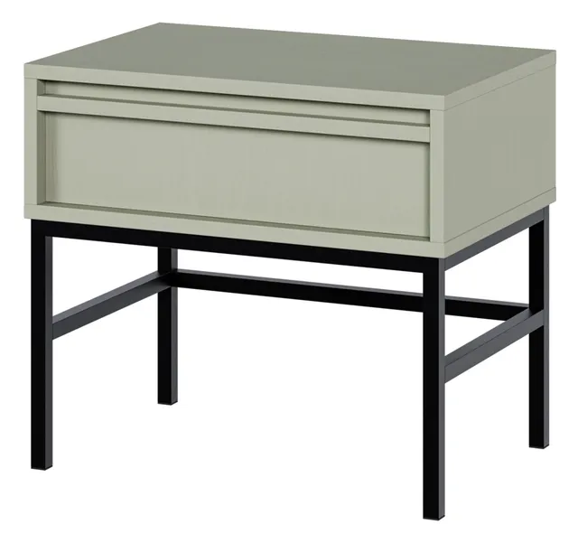 selsey-evo-nachttisch-50-cm-mit-schublade-und-gestell-salbeigr-n image 1