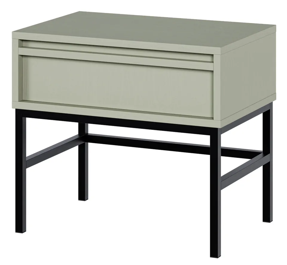 selsey-evo-nachttisch-50-cm-mit-schublade-und-gestell-salbeigr-n image 1