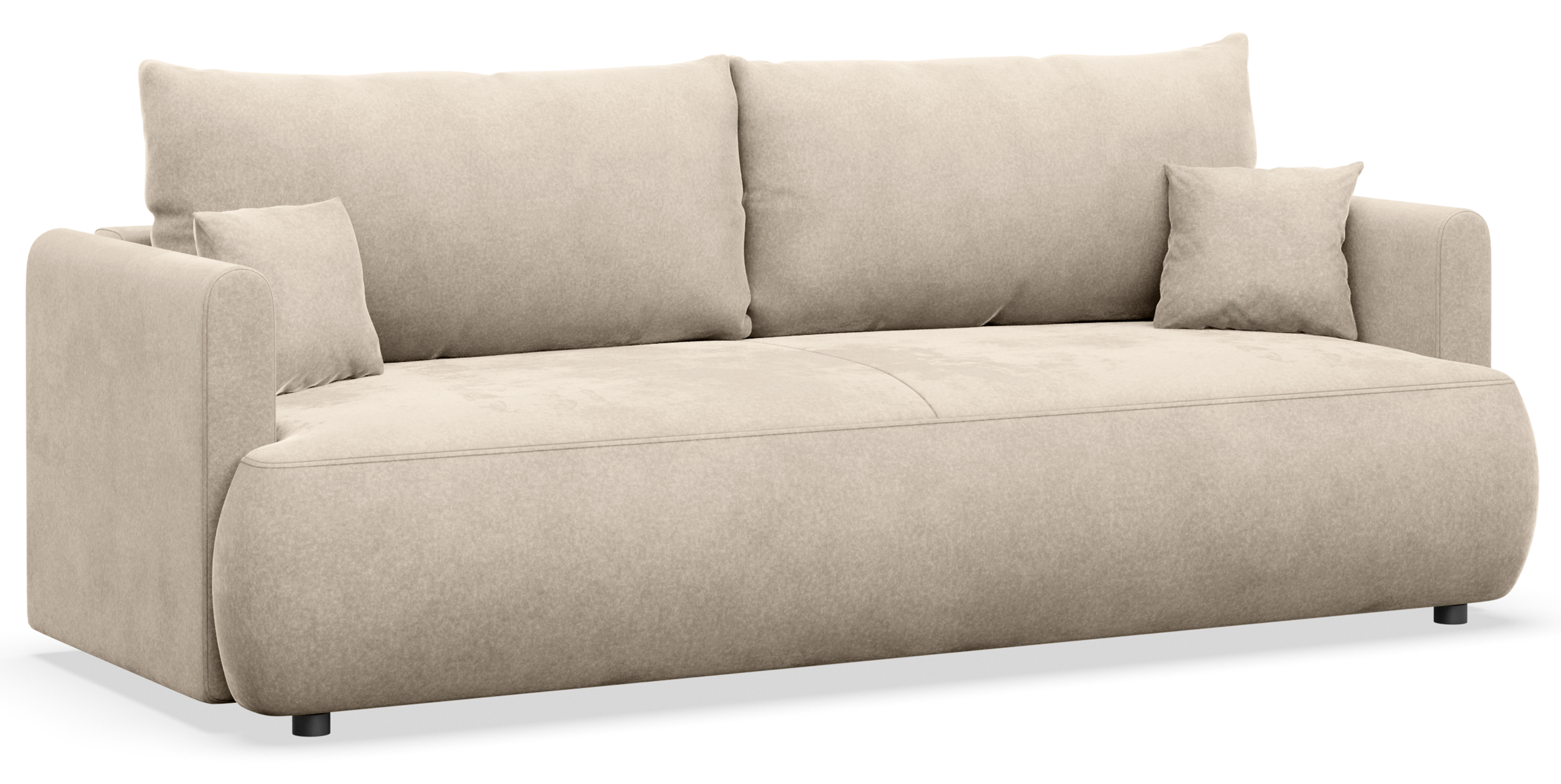 selsey-ovo-mini-drei-sitzer-schlafsofa-mit-stauraum-hellbeiger-samt image 5