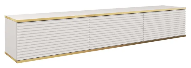 selsey-mucalma-tv-schrank-175-cm-wei-mit-goldenen-lamellenakzenten image 1