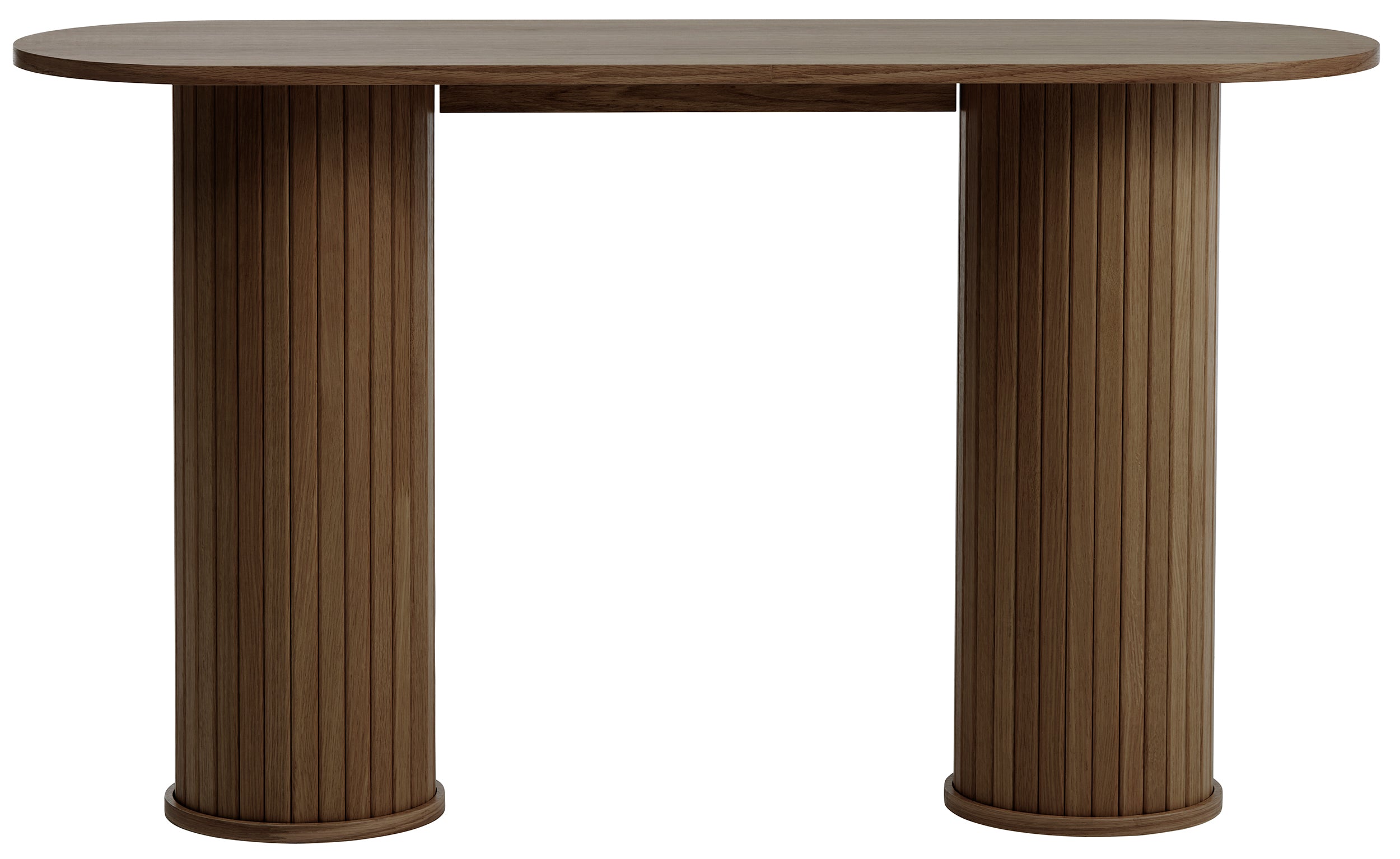 selsey-gativel-konsole-130-cm-mit-lamellen-gebrannter-eichenholzton image 3