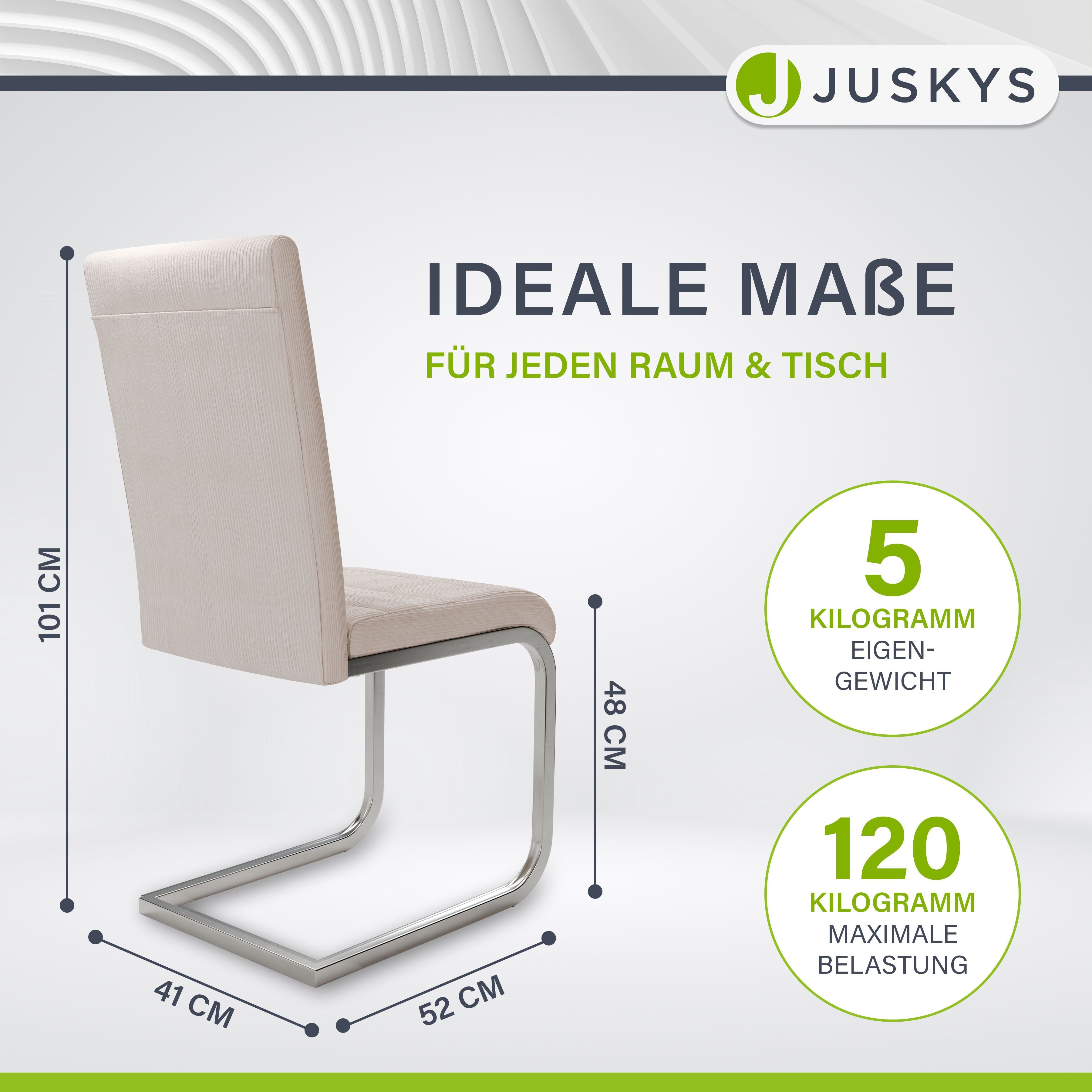 juskys-freischwinger-stuhl-vegas-mit-cord-2er-set image 3
