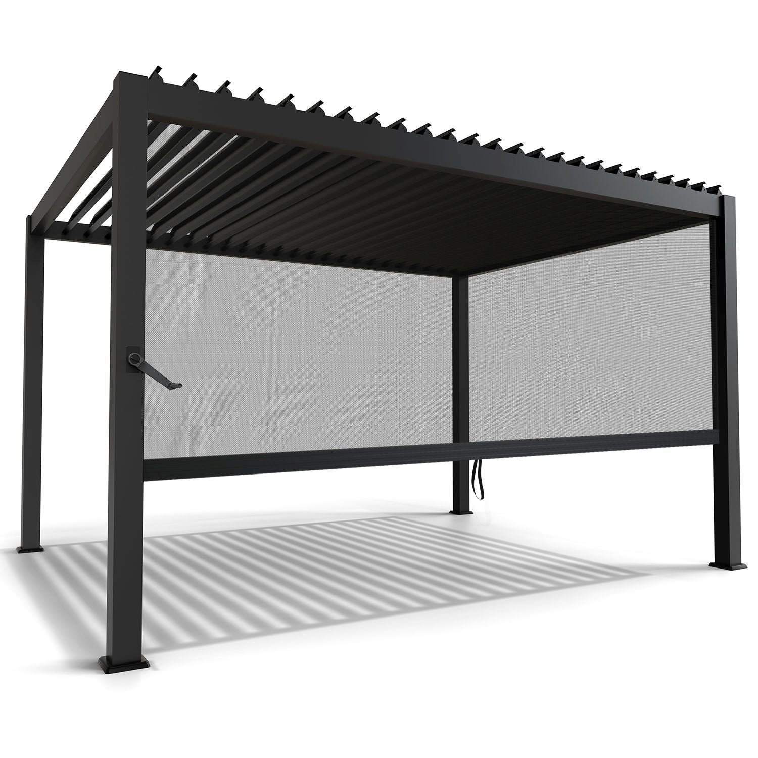 juskys-tahiti-lamellendach-3-x-4-m-anthrazit-pergola-mit-seitenwand-4-m image 1