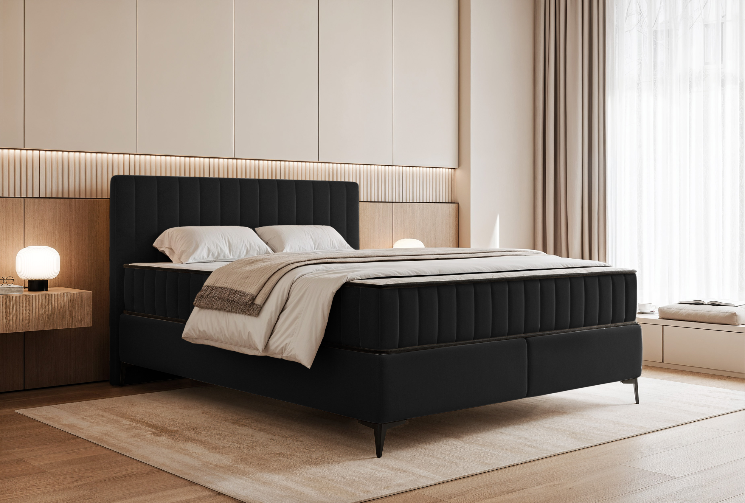 selsey-mufasso-kontinentalbett-160x200-cm-mit-stauraum-schwarzer-hydrophober-sam image 2