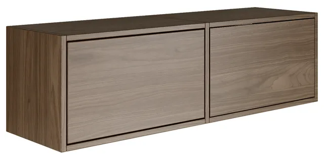 selsey-framme-h-ngender-tv-schrank-100-cm-mit-zwei-klappen-wisconsin-nussbaum image 1