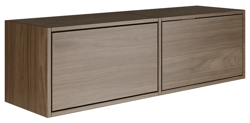 selsey-framme-h-ngender-tv-schrank-100-cm-mit-zwei-klappen-wisconsin-nussbaum image 1