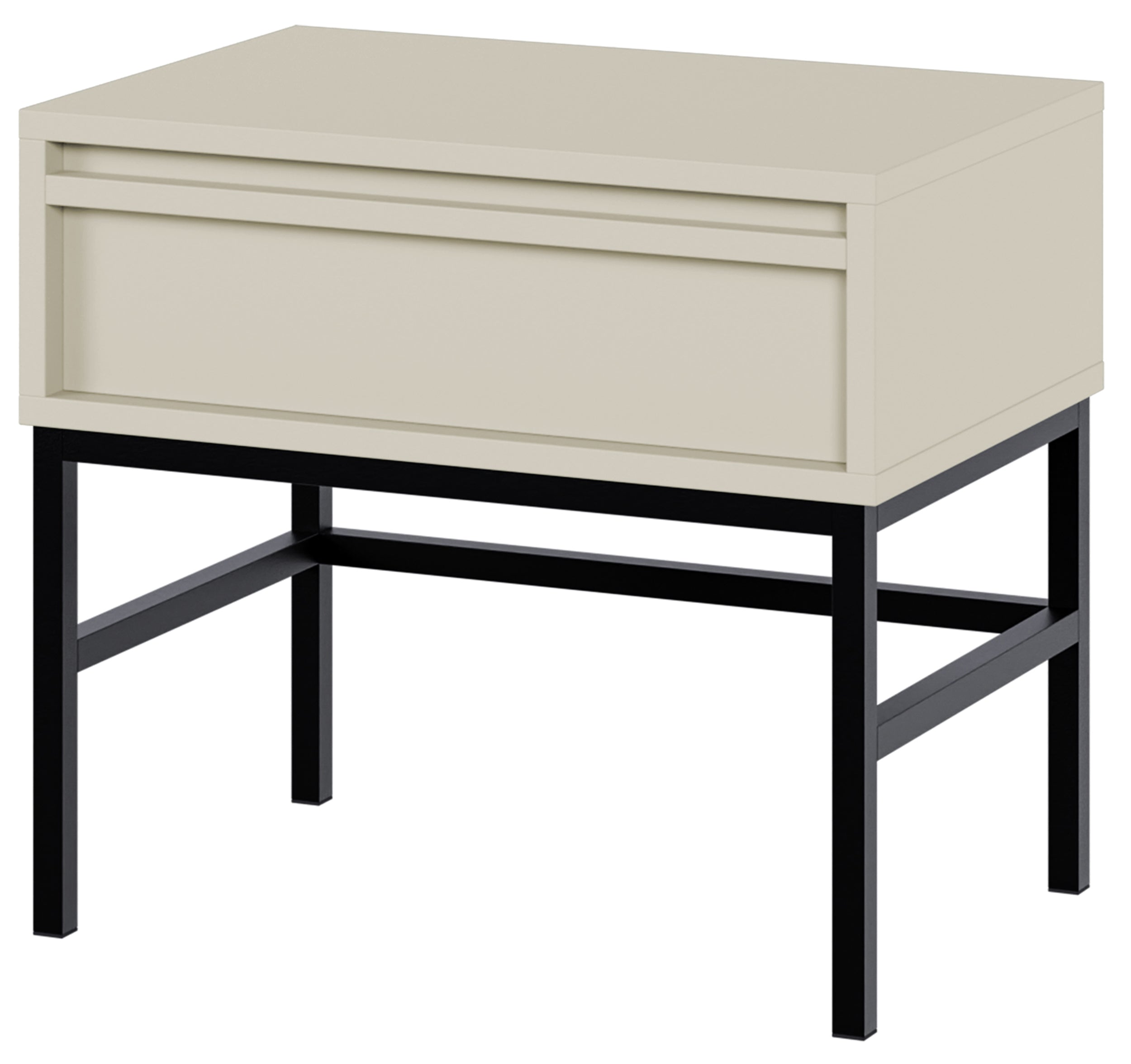 selsey-evo-nachttisch-50-cm-mit-schublade-kaschmir-stahlgestell image 1