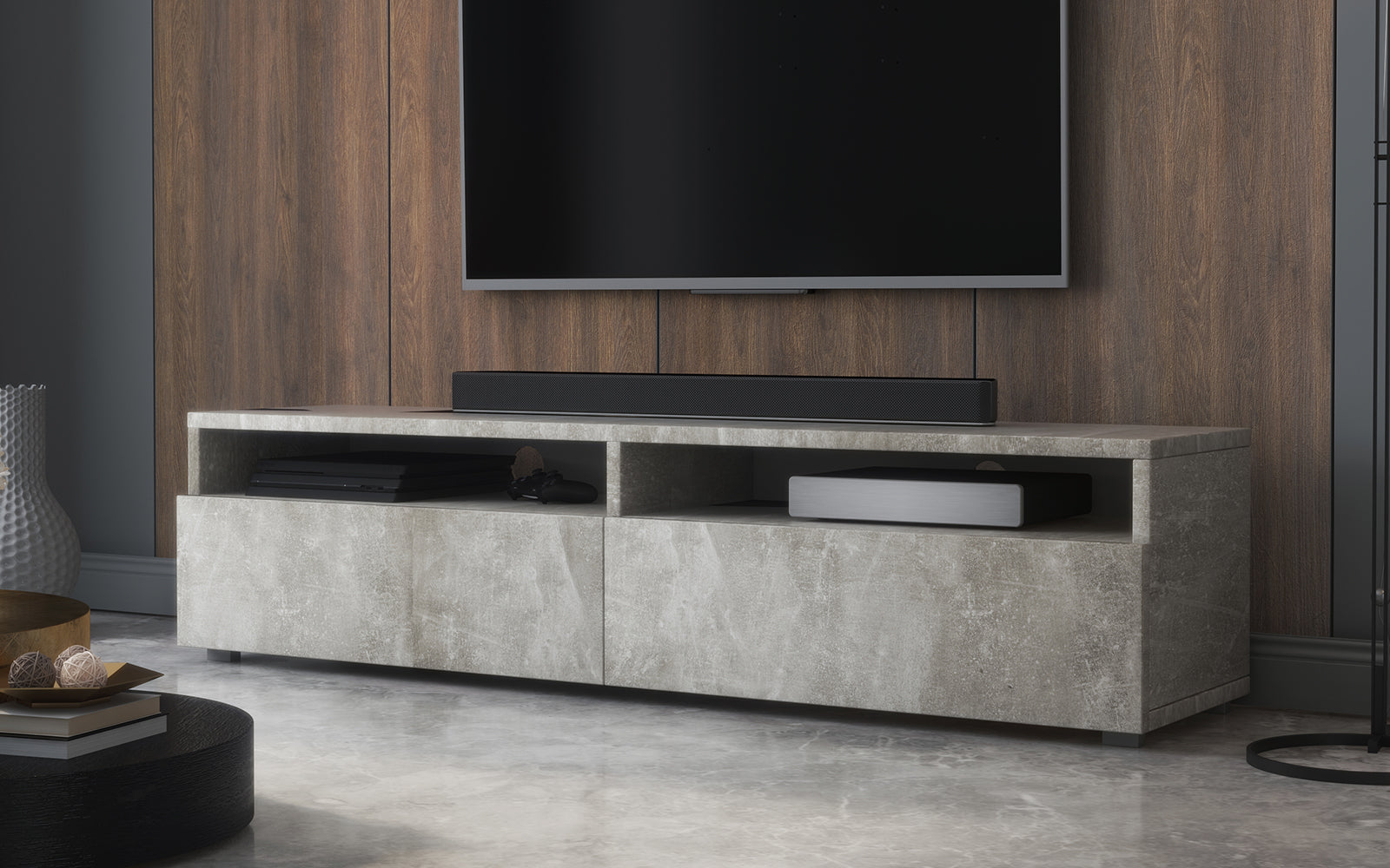 selsey-rednaw-tv-schrank-140-cm-mit-zwei-schubladen-beton image 3