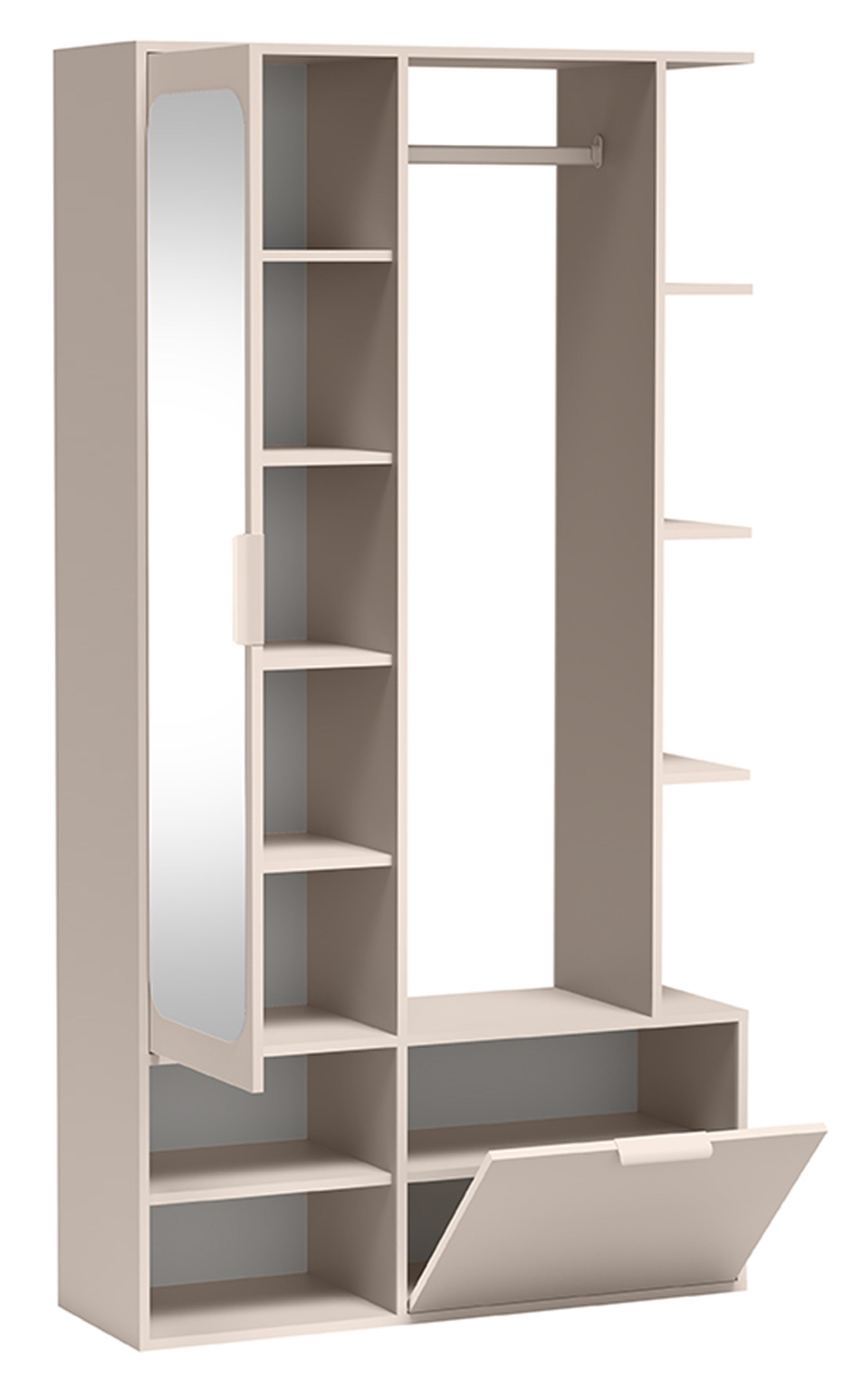 selsey-nala-flur-set-mit-spiegel-und-100-cm-stange-kaschmir image 3