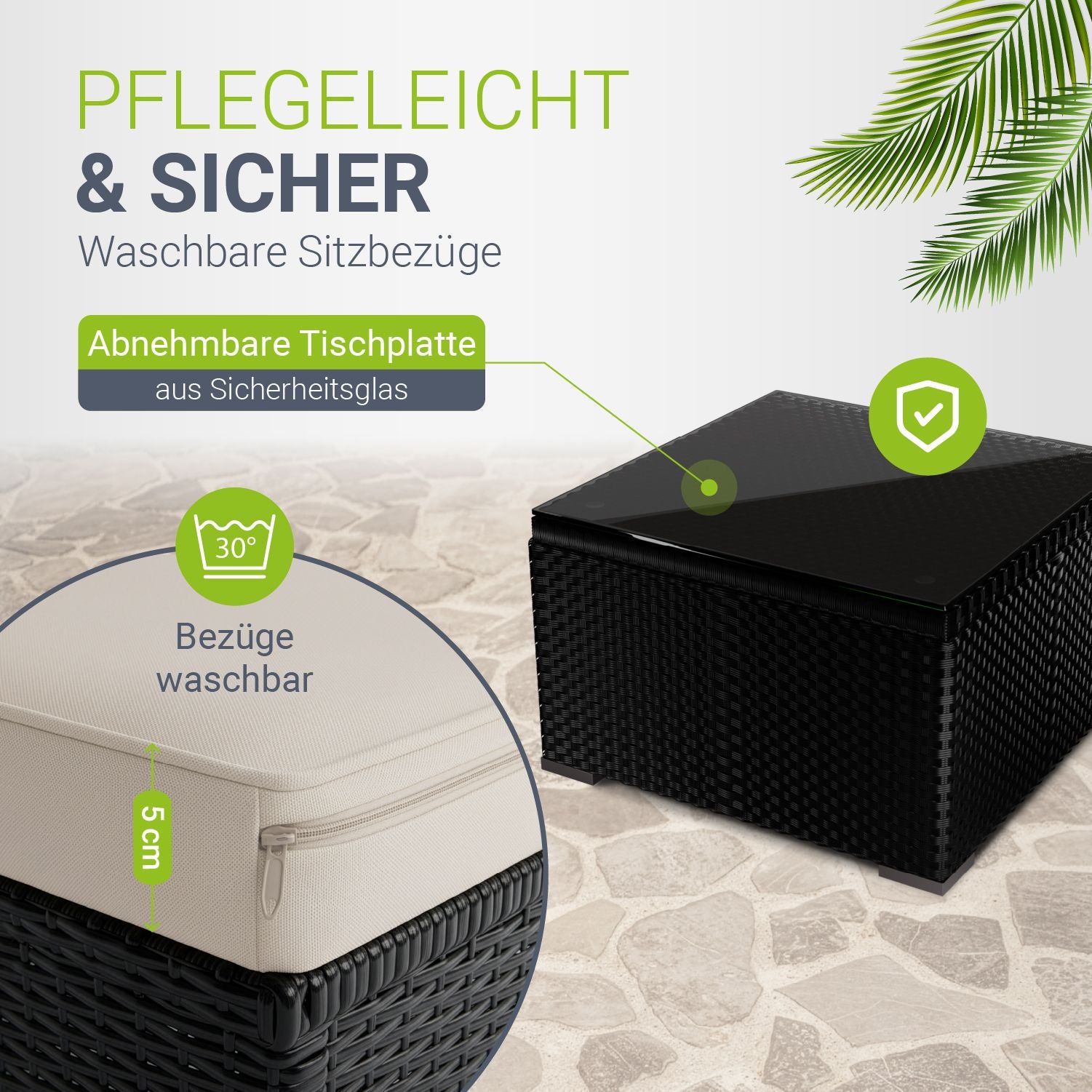 juskys-polyrattan-lounge-punta-cana-m-3-sitzer-sitzgruppe-schwarz-grau image 3