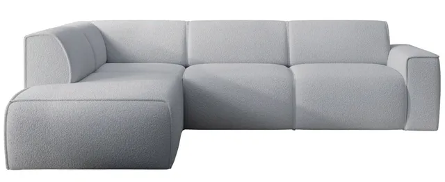 selsey-bouvi-ecksofa-l-form-mit-linker-armlehne-hellgrauer-boucl-stoff image 1