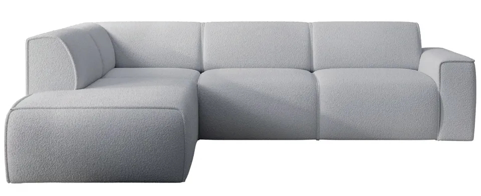 selsey-bouvi-ecksofa-l-form-mit-linker-armlehne-hellgrauer-boucl-stoff image 1