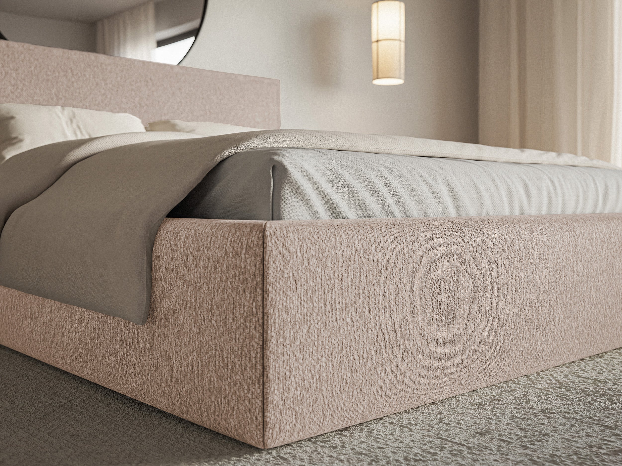 selsey-softie-polsterbett-140x200-cm-mit-stauraum-dunkelbeige-chenille-metallrah image 5
