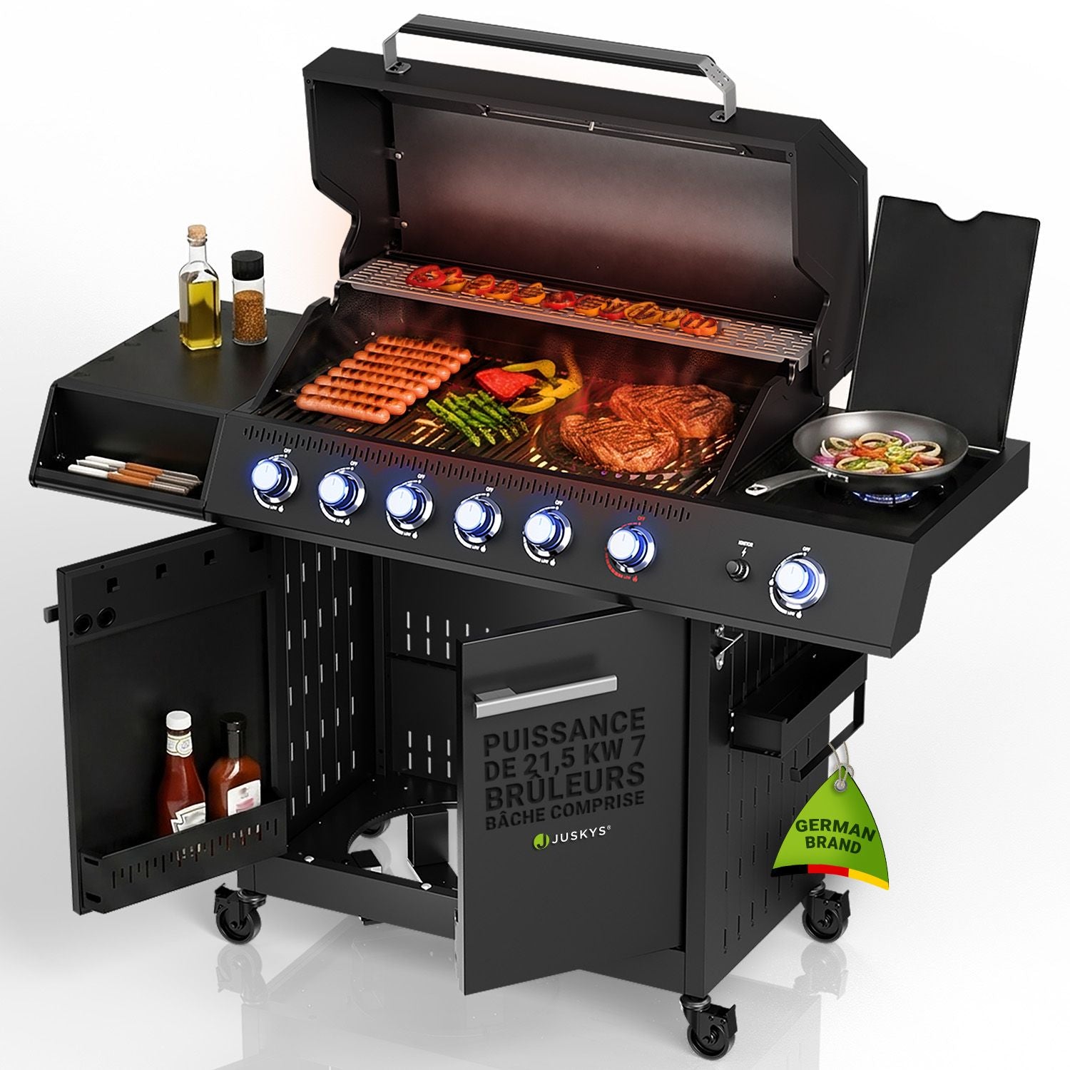 juskys-bbq-gasgrill-tennessee-6-1-brenner-mit-gusseisenrost-und-sichtfenster image 8