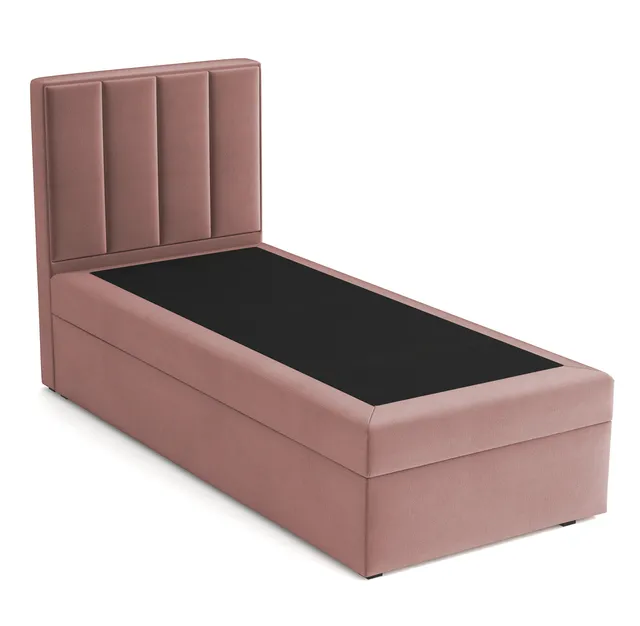selsey-rinus-kontinentalbett-90x200-cm-mit-stauraum-rechts-rosa-velours-wasserab image 1