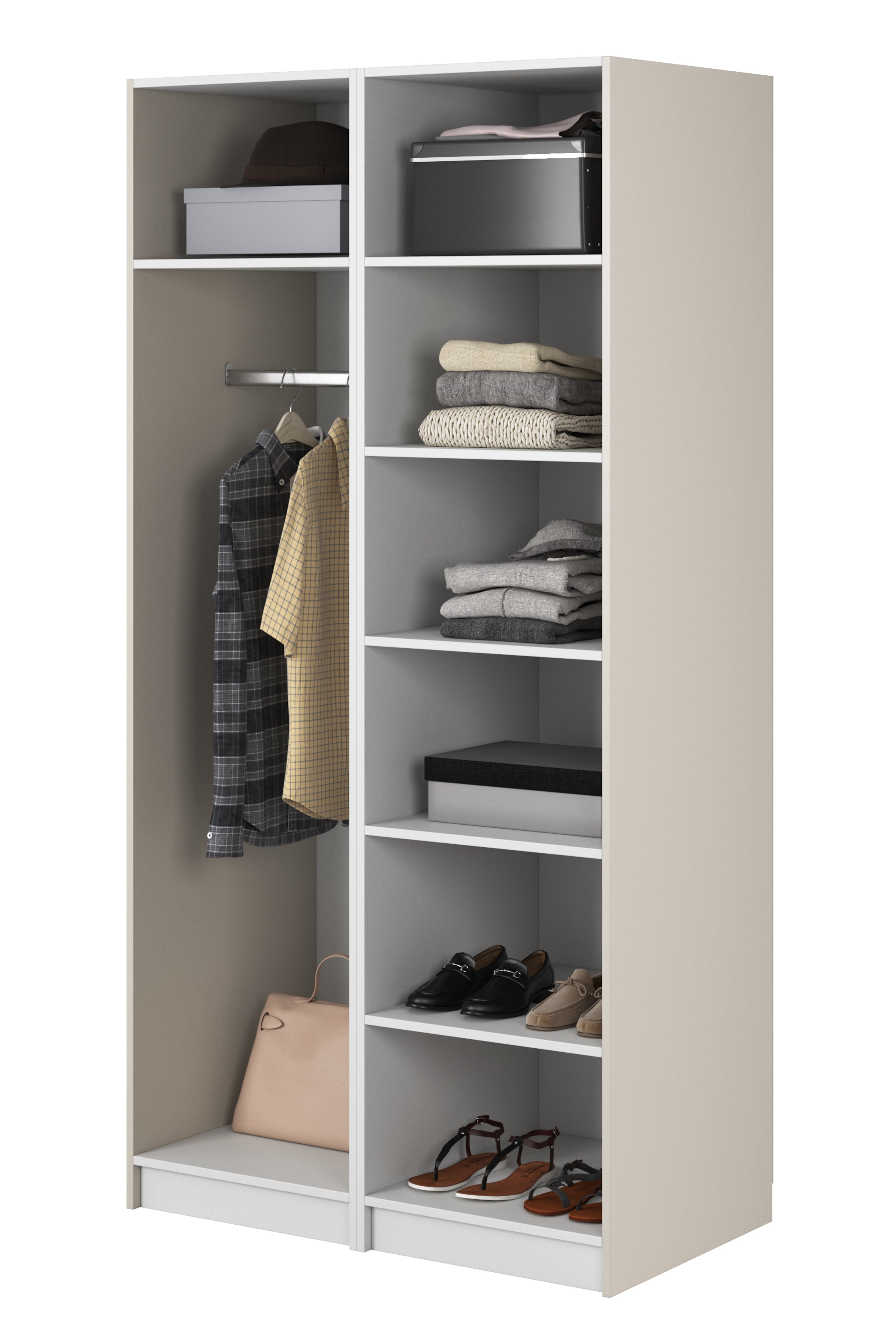 selsey-moonir-kleiderschrank-100-cm-grau-beige-mit-stange-und-regalen image 6