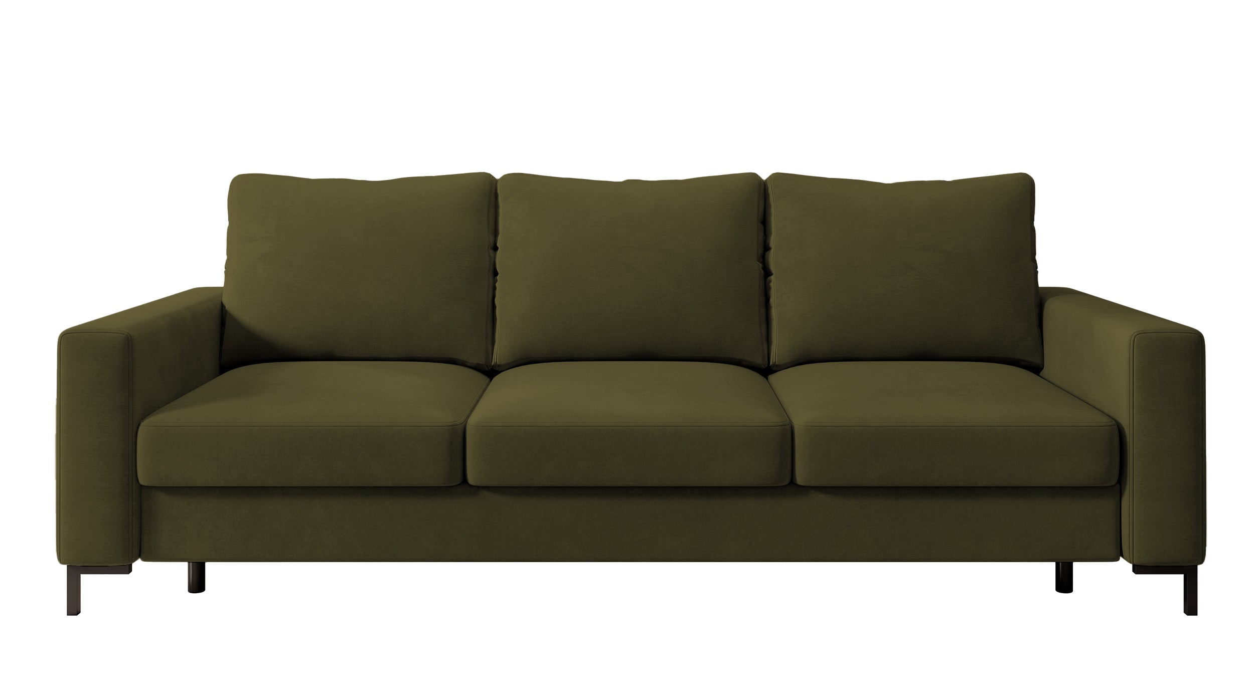selsey-mokpeo-dreisitziges-ausklappbares-sofa-olivgr-ner-samt-mit-stauraum image 5