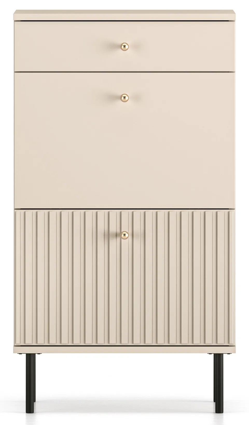 selsey-schuhschrank-caletto-55-cm-beige-mit-schublade-und-lamellen image 1