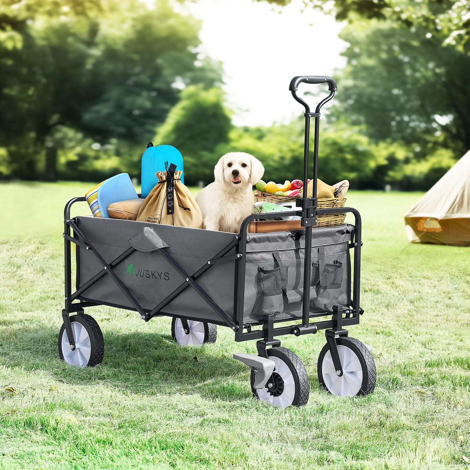 juskys-faltbarer-bollerwagen-handwagen-bis-100-kg-diverse-farben image 2