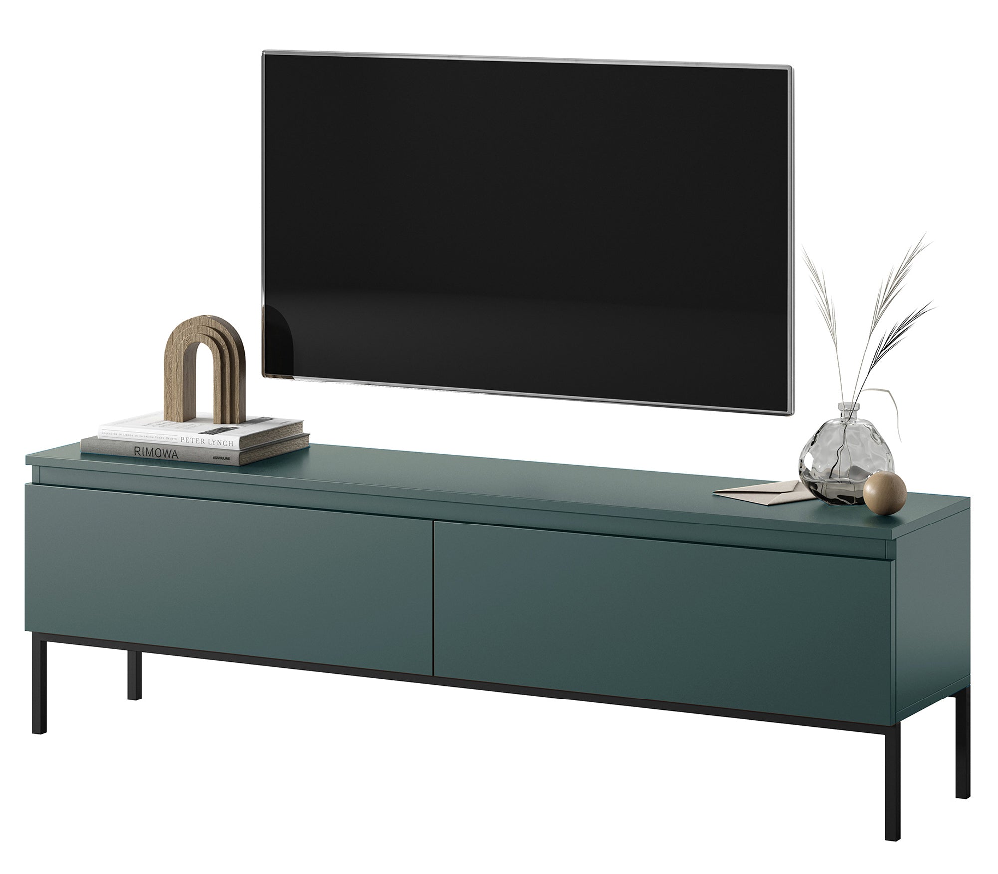selsey-bemmi-tv-schrank-150-cm-dunkelgr-n-lowboard-eiche image 1