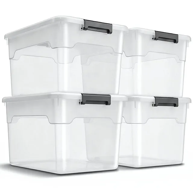 juskys-aufbewahrungsbox-mit-deckel-30-l-4er-set-wei image 1