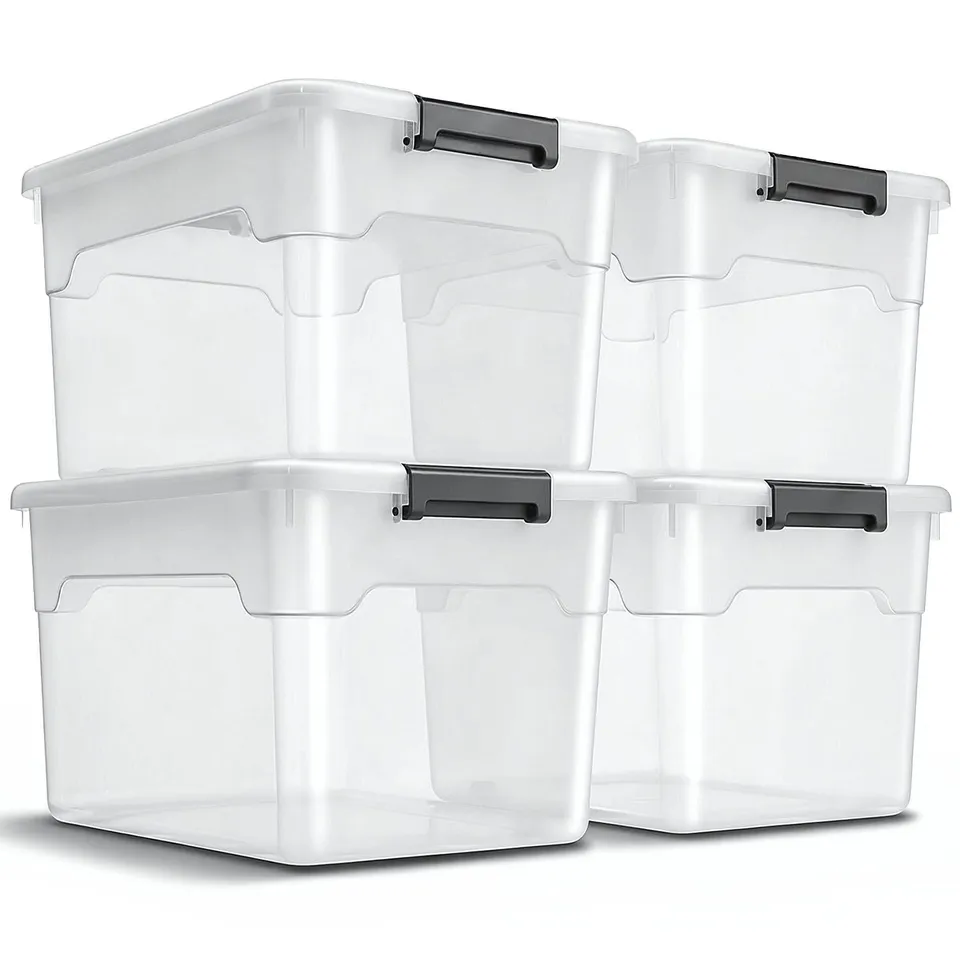 juskys-aufbewahrungsbox-mit-deckel-30-l-4er-set-wei image 1