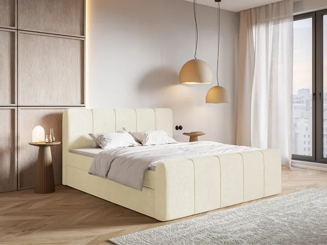 selsey-cloudy-ii-kontinentalbett-140x200-cm-mit-stauraum-und-topper-creme-hydrop image 1