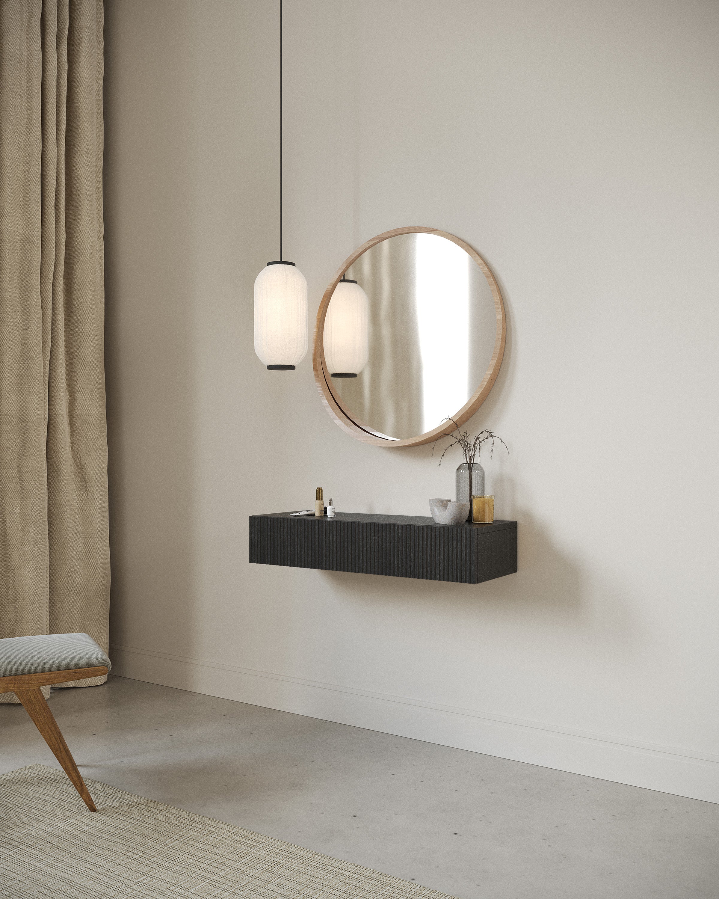 selsey-nolie-h-ngende-konsole-mit-schublade-90-cm-portland-esche-schwarz image 6