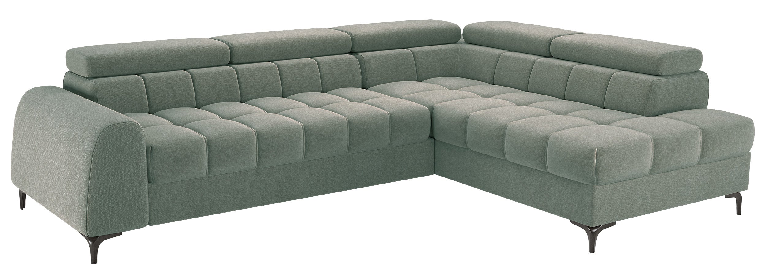 selsey-arellio-ecksofa-mit-schlaffunktion-l-form-rechts-salbeigr-ner-chenille-mi image 5