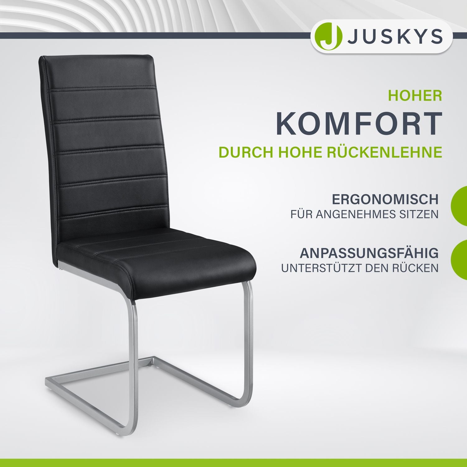 juskys-vegas-freischwinger-stuhl-2er-set-kunstleder-schwarz-metall image 4