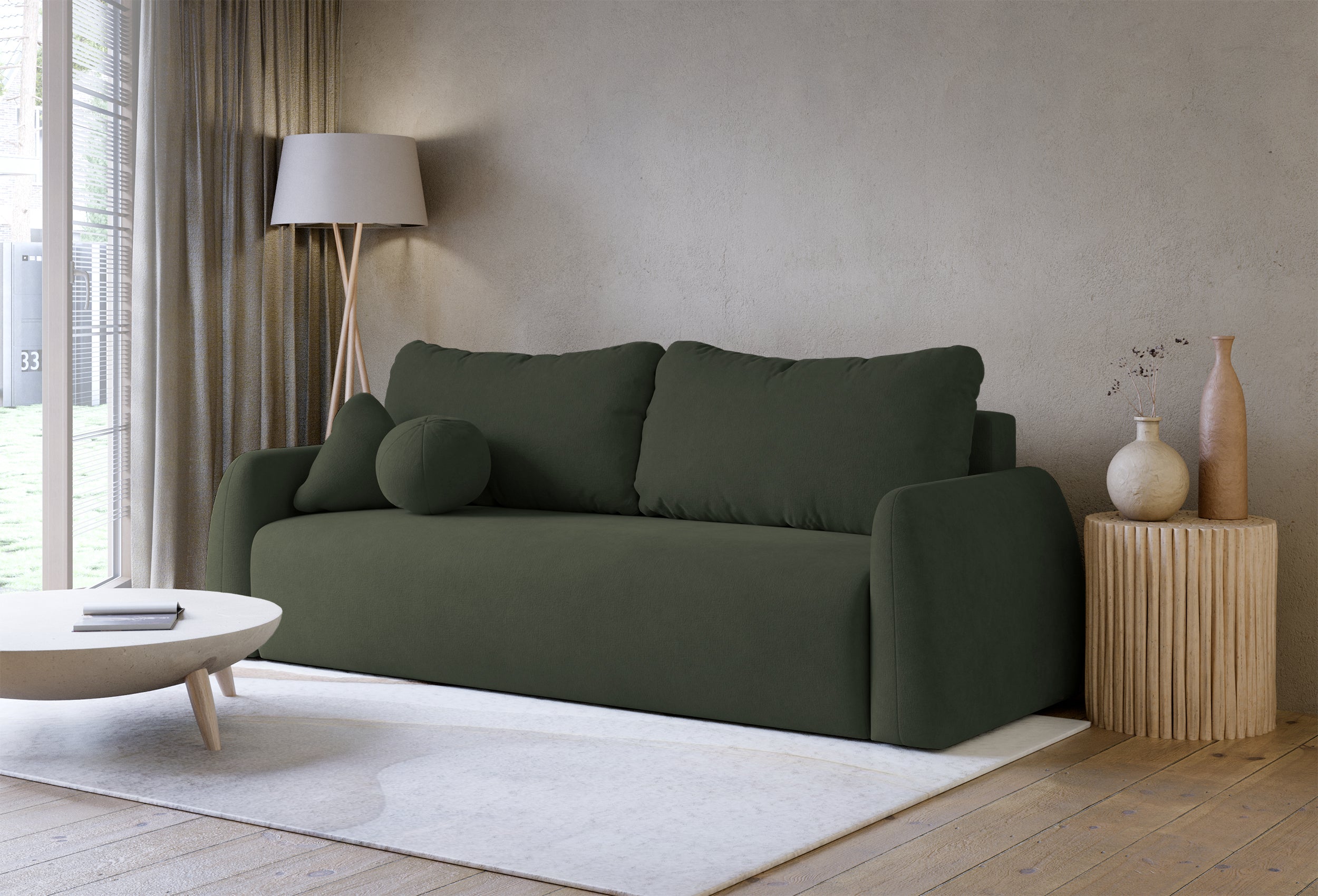 selsey-nubelle-3-sitzer-schlafsofa-ausklappbar-dunkelgr-ner-hydrophober-chenille image 5