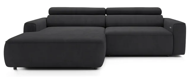 selsey-fando-ecksofa-l-form-links-dunkelgrauer-samt-mit-elektrischem-auszug image 1