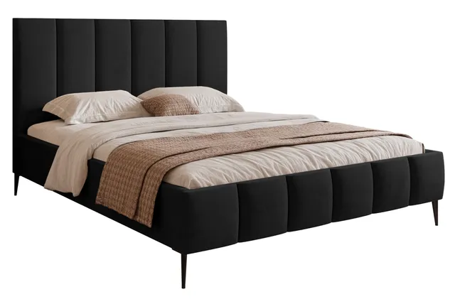 selsey-sarafino-polsterbett-180x200-cm-mit-bettkasten-schwarzer-samt image 1