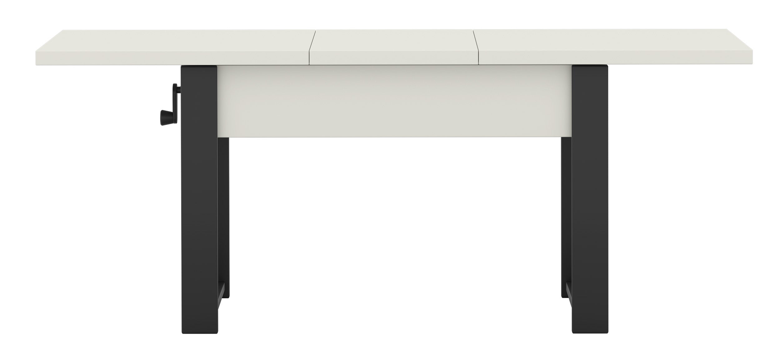 selsey-hugo-ausziehbarer-couchtisch-120-157-x67-cm-alpenwei-mit-schwarzen-beinen image 7