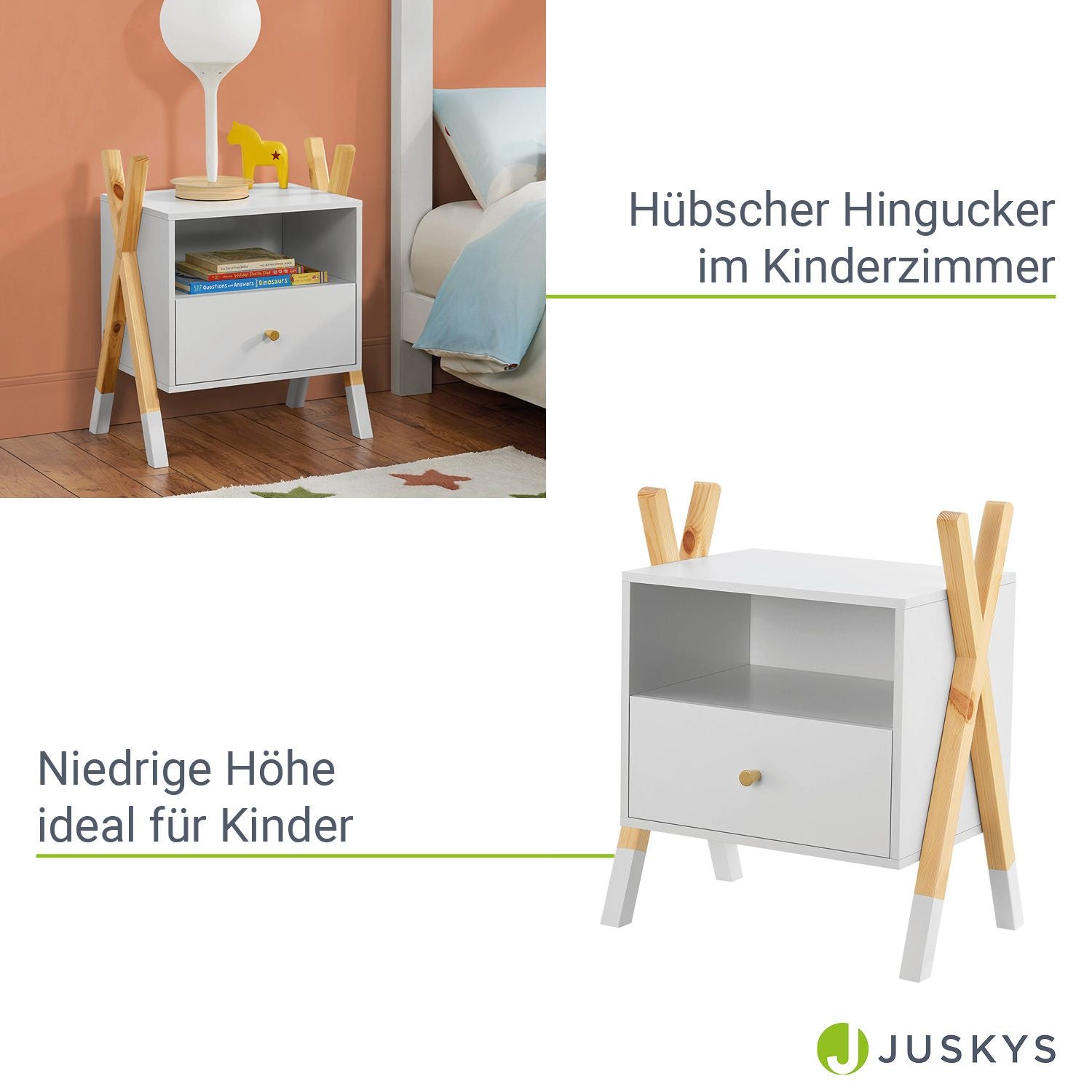 juskys-kinder-nachttisch-jamie-wei-mit-schublade-und-griff-gold image 4